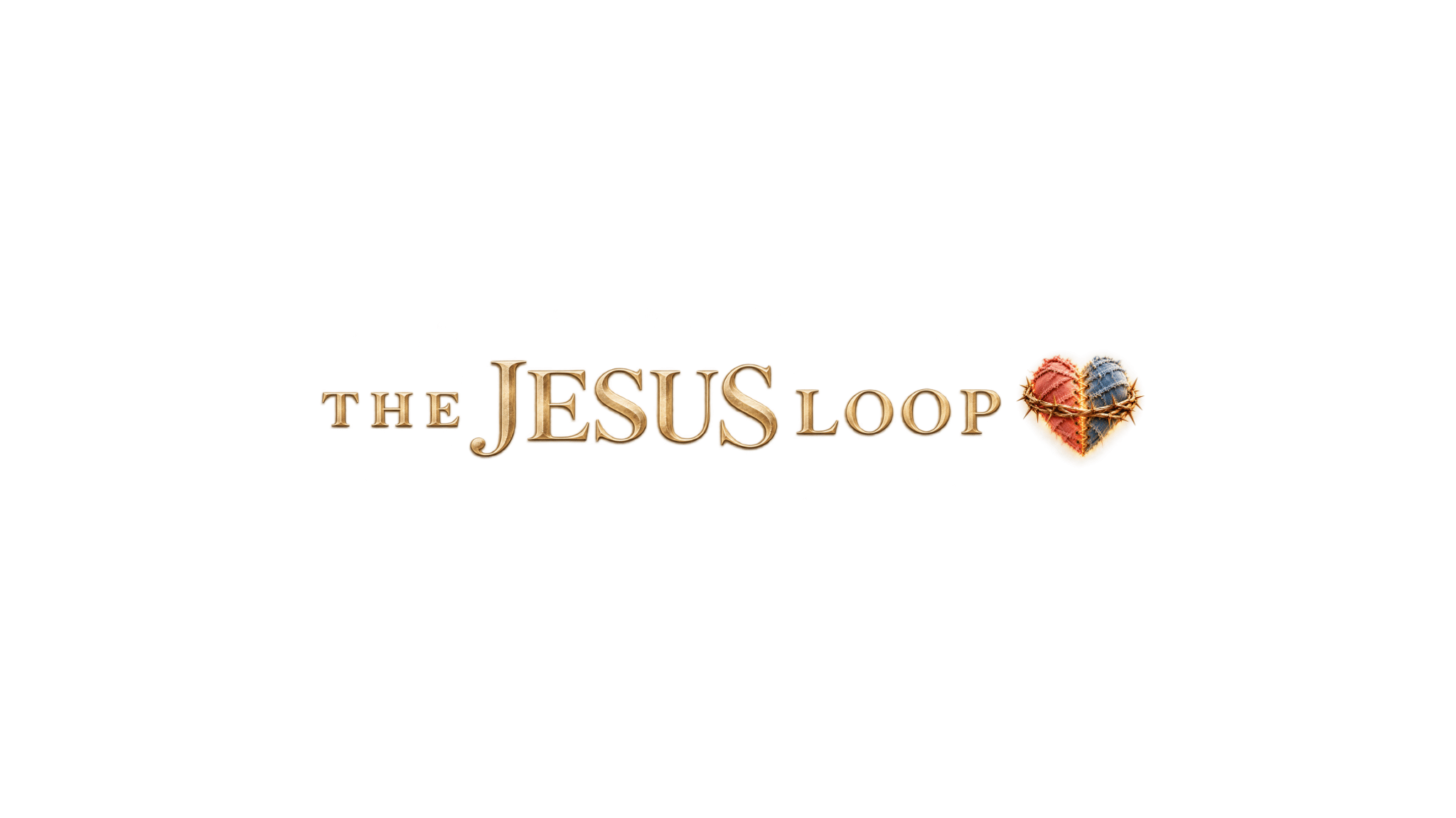 The Jesus Loop — gold wordmark with a mended heart